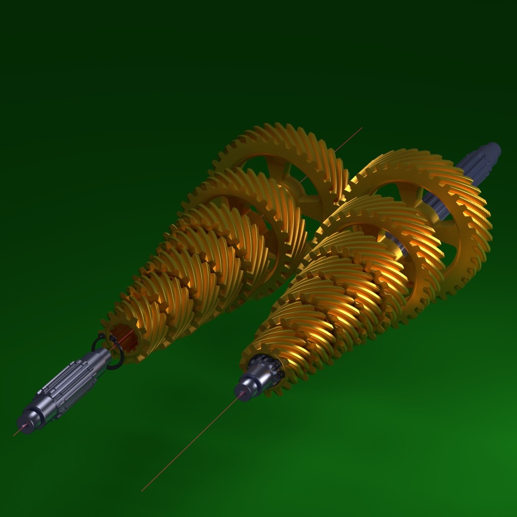 Helical gear set preview image 1